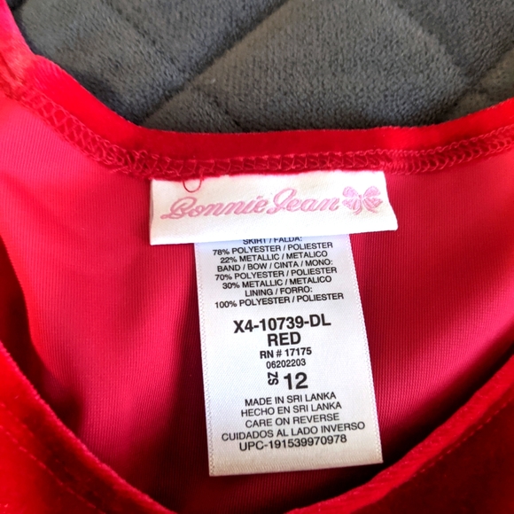 Bonnie Jean Velvet and Plaid Christmas Dress - Picture 5 of 6